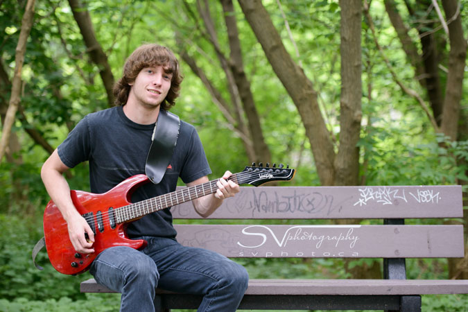 grad picture of teen and guitar
